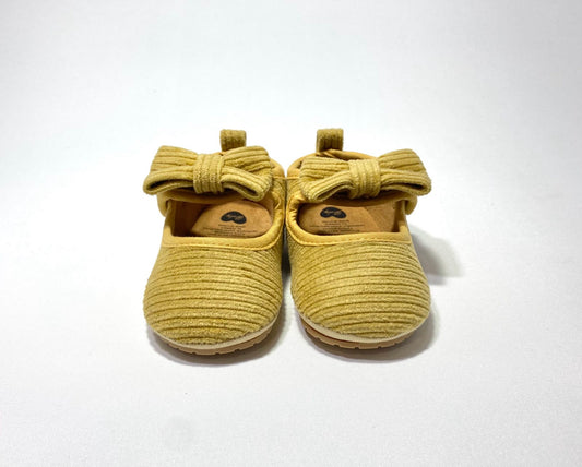 Corduroy Baby Shoes - Harvest Gold