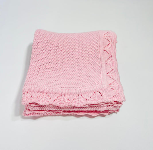 Knitted Blanket - Blush