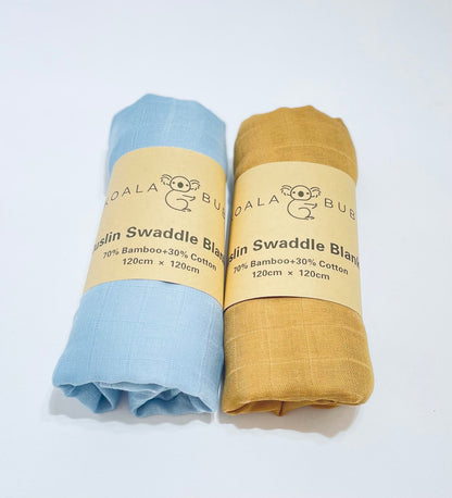 Bamboo Cotton Swaddle - Mustard