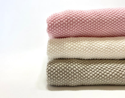 Knitted Blanket - Snow